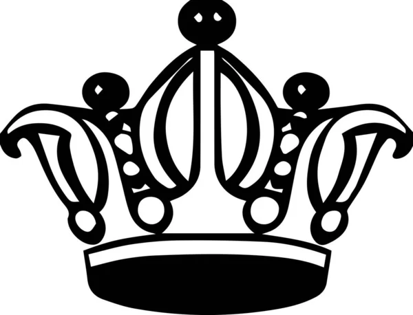 Символ Корони Силуету Білим Тлом Векторні Ілюстрації — стоковий вектор