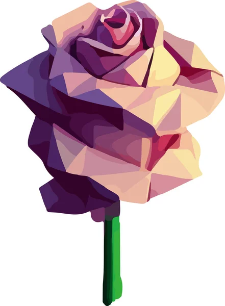 Abstrakte Polygonale Rose Low Poly Illustration Vektorillustration — Stockvektor