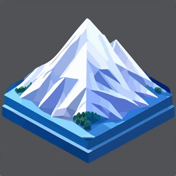 Low Poly Mountains Landscape Vector Vector Illustration — Stock Vector