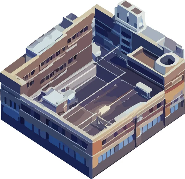 Vektor Isometrisches Symbol Oder Infografik Element Das Low Poly Build — Stockvektor