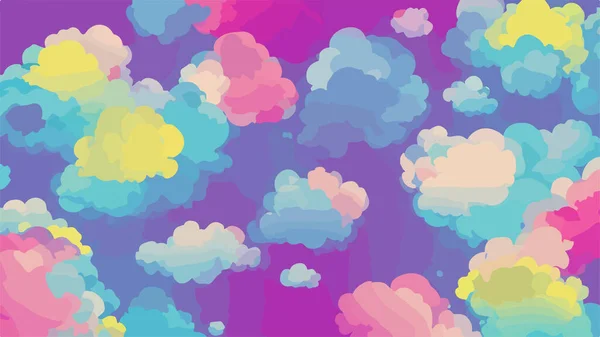 抽象的なぼやけたグラデーション カラフルな雲の壁紙 ベクターイラスト — ストックベクタ