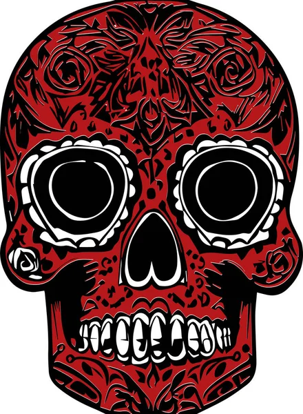 Zuckerschädel Mexikanisches Catrina Vektor Logo Vektorillustration — Stockvektor