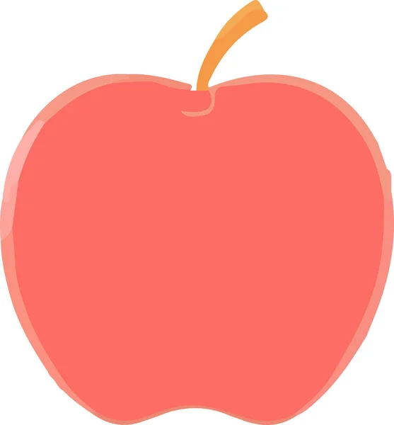 Düz Simge Kırmızı Elma Beyaz Arkaplanda Izole Edildi Meyve Ikonu — Stok Vektör
