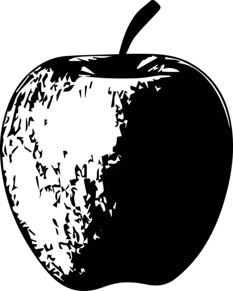 Επίπεδο Εικονίδιο Κόκκινο Μήλο Απομονώνονται Λευκό Φόντο Εικονίδιο Φρούτων Εικονογράφηση — Διανυσματικό Αρχείο