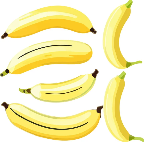 Ícone Banana Ícone Banana Vetorial Ícone Banana Plana Ilustração Vetorial — Vetor de Stock