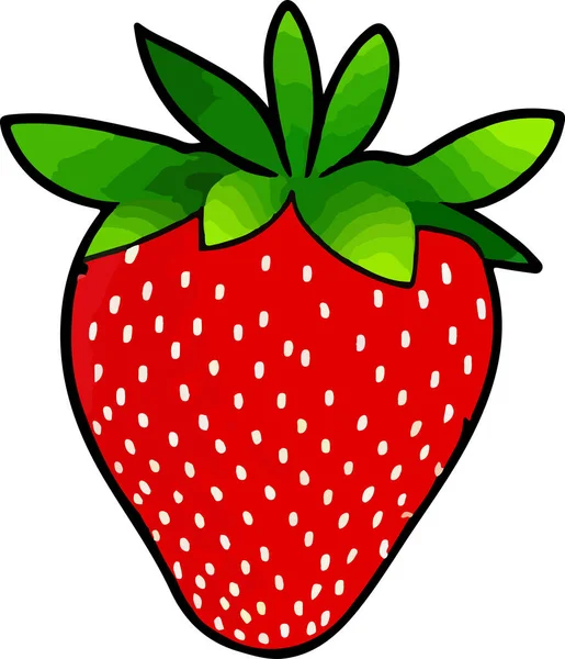 草莓图标孤立在白色 矢量图解 矢量说明 — 图库矢量图片