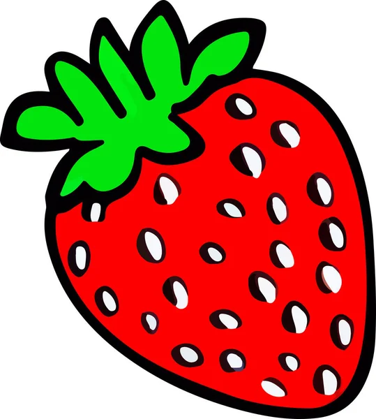 Strawberry Icon Isolated White Vector Illustration Vector Illustration — Stock Vector