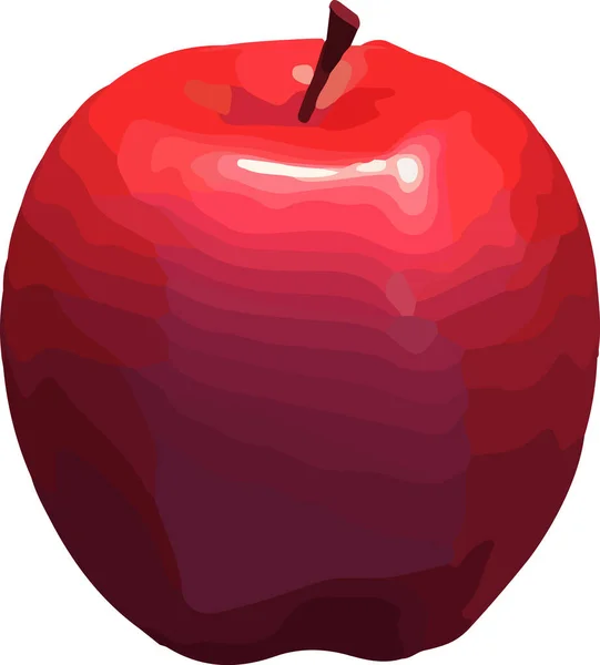 Rött Äpple Realistiska Äpplen Detaljerad Illustration Isolerad Vit Vektorillustration — Stock vektor