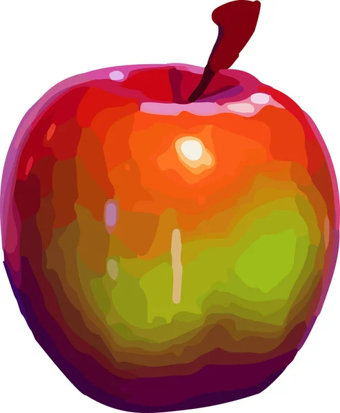 Czerwone Jabłko Realistyczne Jabłka Szczegółowy Ilustracja Izolacja Białym Ilustracja Wektora — Wektor stockowy