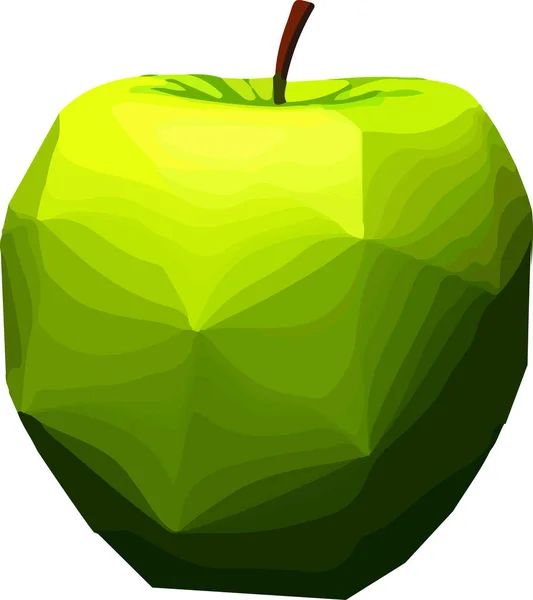 Πολύγωνο Μήλο Χαμηλό Πολυ Μήλο Εικονογράφηση Διανύσματος — Διανυσματικό Αρχείο