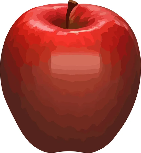 Kırmızı Elma Seti Gerçekçi Boyutlu Elmalar Ayrıntılı Görüntü Beyaz Üzerine — Stok Vektör
