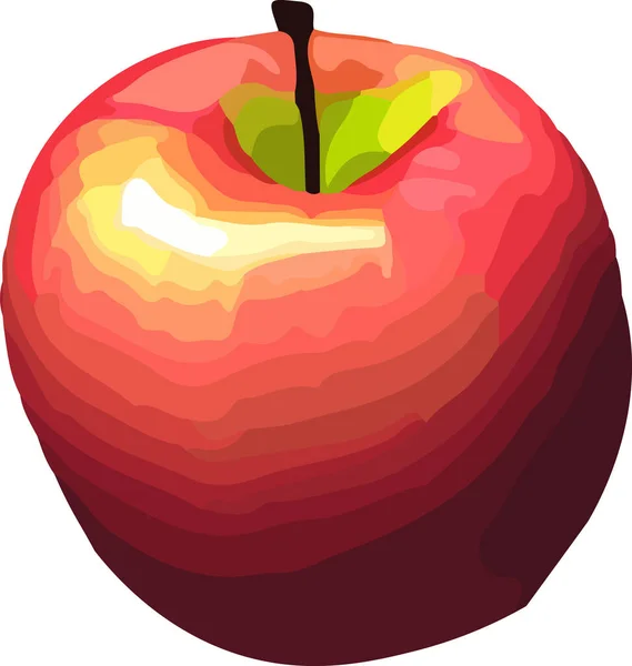 Czerwone Jabłko Realistyczne Jabłka Szczegółowy Ilustracja Izolacja Białym Ilustracja Wektora — Wektor stockowy