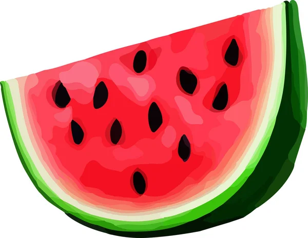 Vektorvattenmelon Fruktillustration Hälsosam Matdesign Vektorillustration — Stock vektor