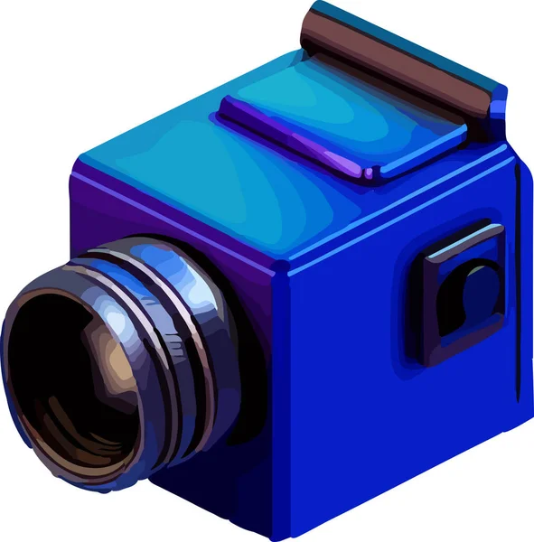Câmera Fotográfica Câmera Isolada Câmera Isométrica Câmera Fotográfica Vetorial Ilustração — Vetor de Stock