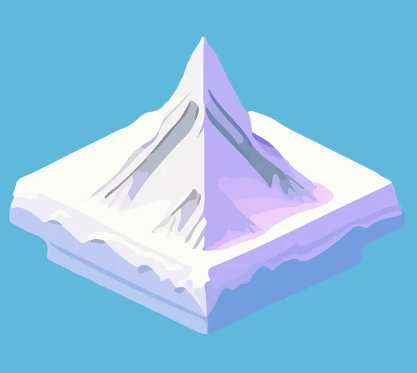 Ισομετρική Όμορφο Ορεινό Τοπίο Διάνυσμα Εικονογράφηση Διανύσματος — Διανυσματικό Αρχείο