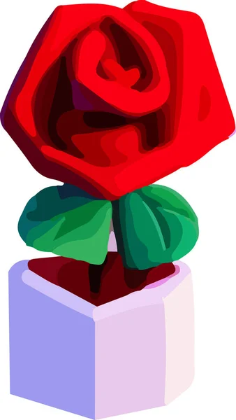 Abstrakte Polygonale Rose Low Poly Illustration Vektorillustration — Stockvektor