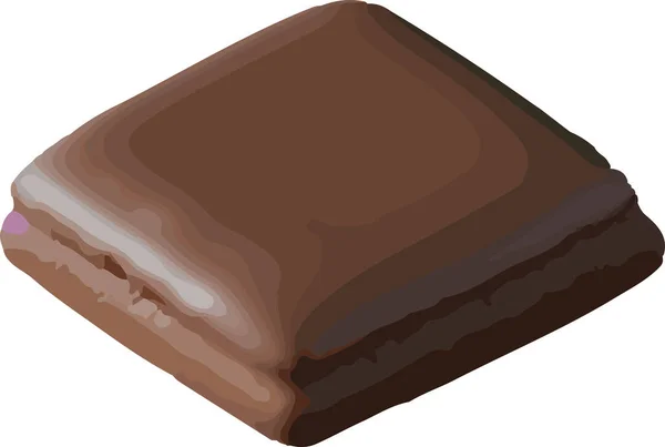 Çikolatalı Kurabiyelerin Isometric Stili Boyutlu Vektör Çizimi Beyaz Arka Planda — Stok Vektör
