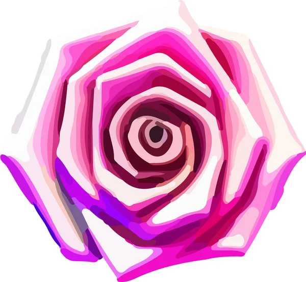 Rose Polygonale Abstraite Faible Illustration Poly Illustration Vectorielle — Image vectorielle