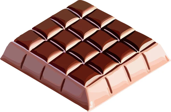 Barras Chocolate Isometría Imágenes Isométricas Vectoriales Aisladas Chocolate Ilustración Vectorial — Vector de stock