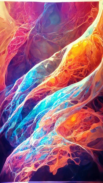 Gradient blob abstract glow background 3D illustration