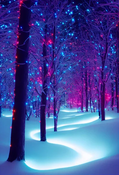 ⬇ Скачать Картинки Beautiful Glowing Snow, Стоковые Фото.