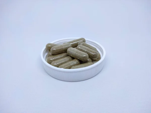 Växtbaserade Läkemedel Kapselform — Stockfoto