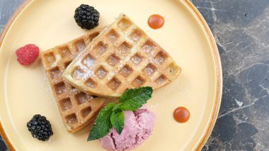 Dondurmalı Viyana waffle 'ı