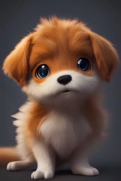 Tender and beautiful dog illustration