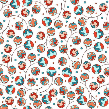 Kış Noel 'i kusursuz ana hatları elle çizilmiş vektör. Berry xmas tatili