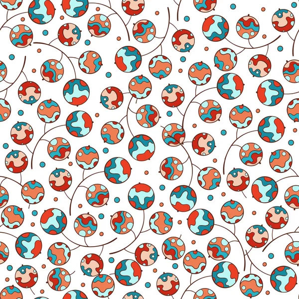 Kış Noel 'i kusursuz ana hatları elle çizilmiş vektör. Berry xmas tatili