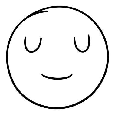 Doodle emojisi. Resim karalaması, gülücük, duygu, komik surat, mutlu eğlence simgesi, üzgün el çizimi, izole edilmiş vektör çizimi. Duygusal yüz ifadesinin yansıması