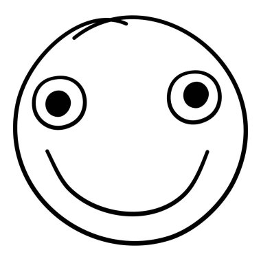 Doodle emojisi. Resim karalaması, gülücük, duygu, komik surat, mutlu eğlence simgesi, üzgün el çizimi, izole edilmiş vektör çizimi. Duygusal yüz ifadesinin yansıması