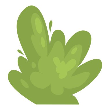 Çizgi film çit seti. Bahçe parkı yeşil çalıları, çiçekli bahçeler, orman bitkileri, dallı çalılar, av için çalılar, çit vektör tasarımı. Bahar Parkı Yeşili