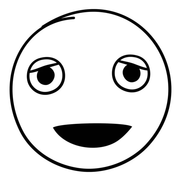 Doodle emoji. Pictograma de imagen de Doodles, sonrisa emoción cara divertida, divertido icono de línea emoticono feliz, mano triste dibujado, esbozo limpio ilustración vectorial aislado. Ilustración de la emoción cara expresión — Vector de stock