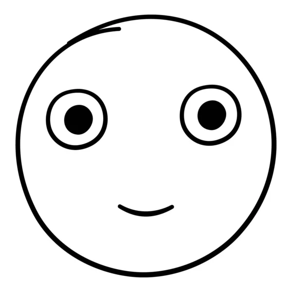 Doodle emoji. Doodles afbeelding pictogram, glimlach emotie grappig gezicht, gelukkig plezier emoticon lijn pictogram, trieste hand getekend, nette omtrek geïsoleerde vector illustratie. Illustratie van emotie gezichtsuitdrukking — Stockvector