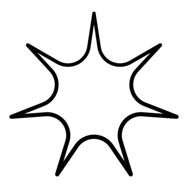 Sketch star. Cute star shape, black starburst doodle sign for christmas decoration isolated