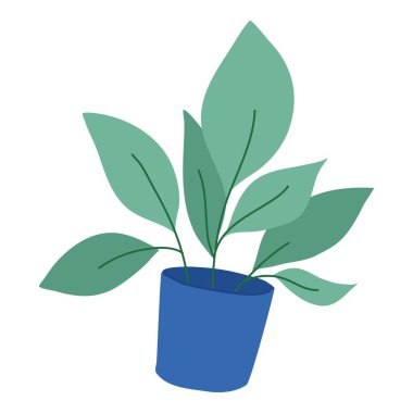 Plant pot falling down with different things. Plant pot fly, isolated Plant pot fall, vector concept