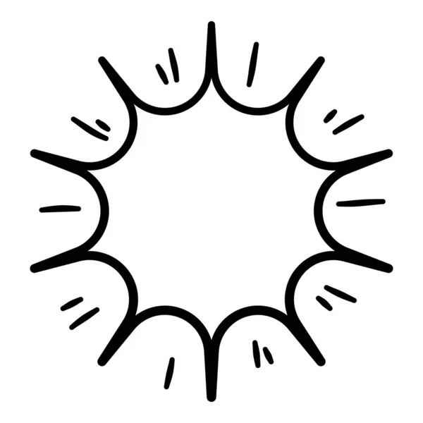 Sketch star. Cute star shape, black starburst doodle sign for christmas decoration isolated — Vetor de Stock