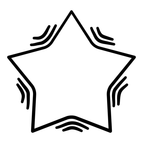 Αστέρι του σκετς. Χαριτωμένο σχήμα αστεριού, μαύρο αστερίσκο doodle starburst για διακόσμηση Χριστουγέννων απομονωμένο — Διανυσματικό Αρχείο
