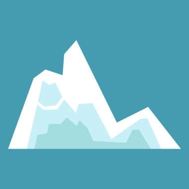 Kuzey Kutbu buzdağı. Kuzey kutbu seyahati, buz kayası buzulu kış manzarası. Kar doğası, Antarktika dağ vektörü eriyor