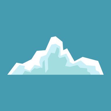 Kuzey Kutbu buzdağı. Kuzey kutbu seyahati, buz kayası buzulu kış manzarası. Kar doğası, Antarktika dağ vektörü eriyor