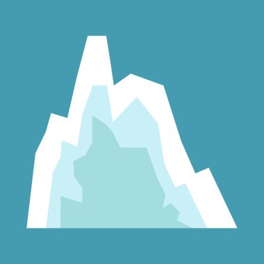 Kuzey Kutbu buzdağı. Kuzey kutbu seyahati, buz kayası buzulu kış manzarası. Kar doğası, Antarktika dağ vektörü eriyor