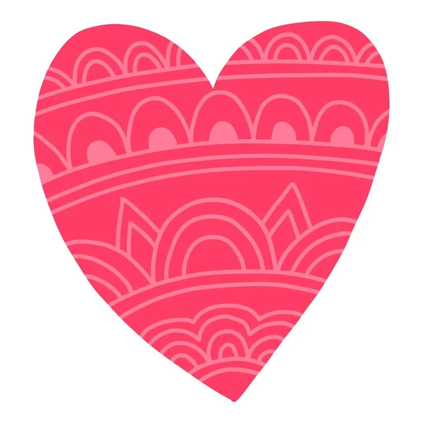 Handritat klottrigt hjärta. Design element för alla hjärtans dag eller bröllop datum på vit bakgrund — Stock vektor