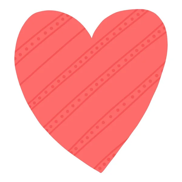 Håndtegnet doodle stammehjerte. Design element til Valentinsdag eller bryllup dato på hvid baggrund – Stock-vektor