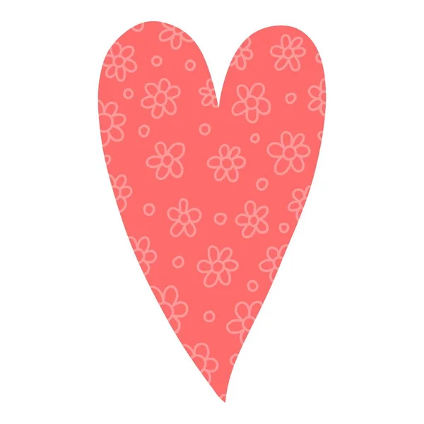 Handritat klottrigt hjärta. Design element för alla hjärtans dag eller bröllop datum på vit bakgrund — Stock vektor