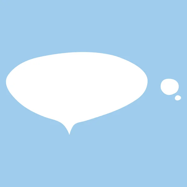 White speech bubble. Thinking balloon talks bubbling chat comment cloud comic retro shouting voice shapes isolated on blue — Vector de stock