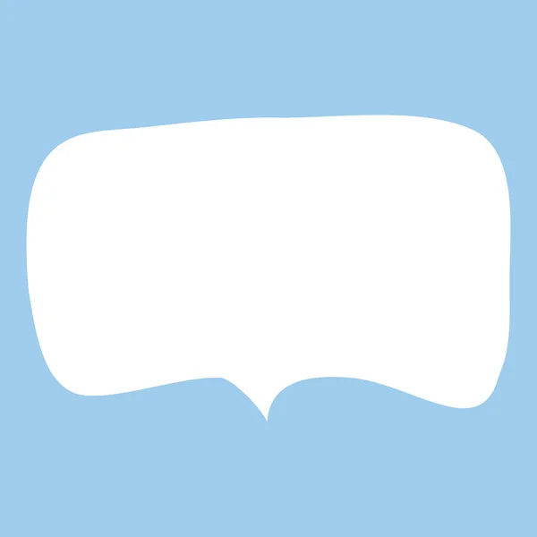 White speech bubble. Thinking balloon talks bubbling chat comment cloud comic retro shouting voice shapes isolated on blue — Vector de stock