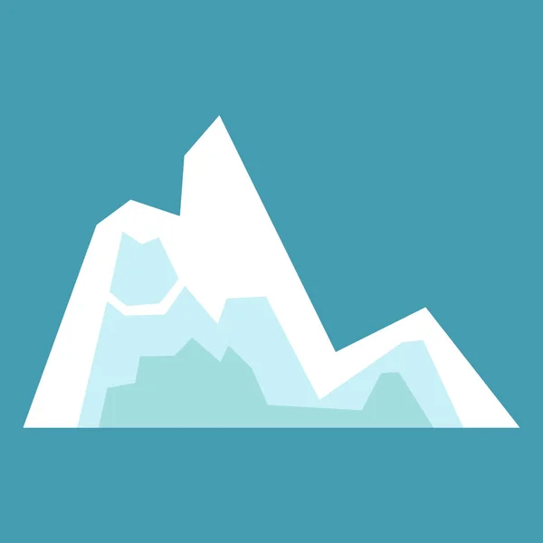 Arktyczna góra lodowa. Podróżowanie biegunem północnym, lodowcowy lodowiec górski element krajobrazu zimowego. Śnieg natura, topniejący wektor Antarktyki Berg — Wektor stockowy