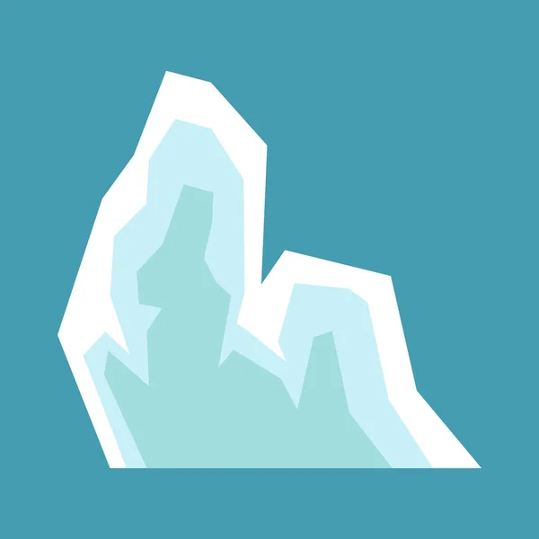 Arktischer Eisberg. Nordpol unterwegs, Eisfelsen Gletscher Berg Winter Landschaft Element. Schnee Natur, schmelzender antarktischer Bergvektor — Stockvektor