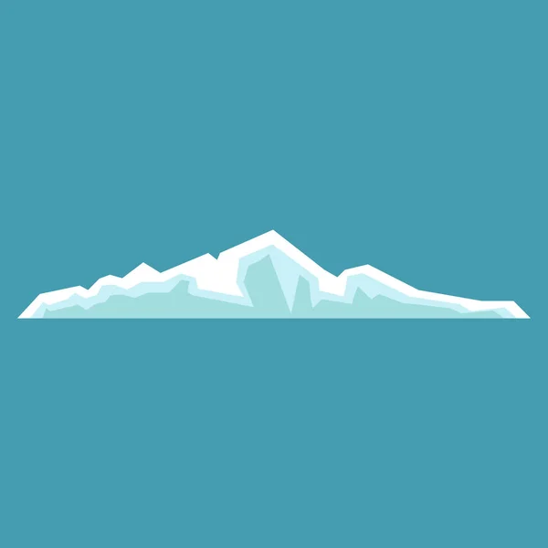 Arktyczna góra lodowa. Podróżowanie biegunem północnym, lodowcowy lodowiec górski element krajobrazu zimowego. Śnieg natura, topniejący wektor Antarktyki Berg — Wektor stockowy
